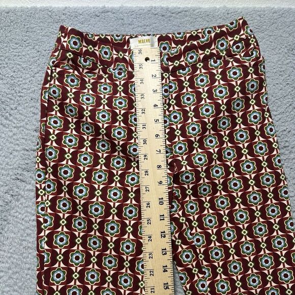Anthropologie Maeve Mid-Rise Flare Stretch Pants Size‎ 0 Cottage Boho Hippie - Picture 3 of 11